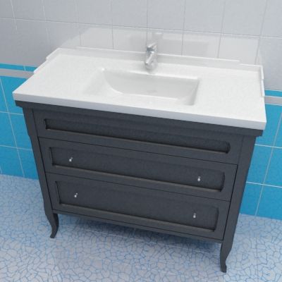 Sink cabinet 3d-model Caprigo Garda 100 B