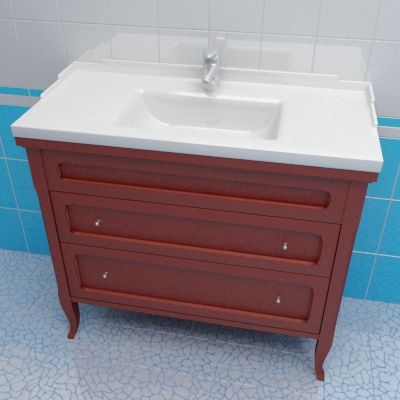 Sink cabinet 3d-model Caprigo Garda 100 R