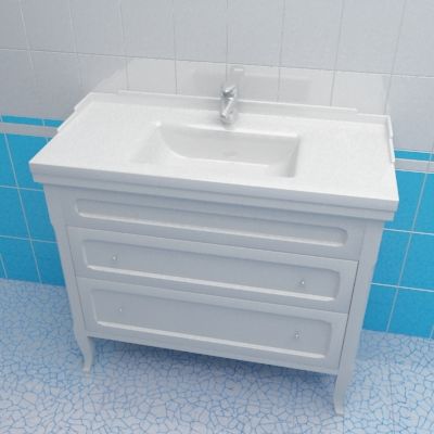 Sink cabinet 3d-model Caprigo Garda 100 W