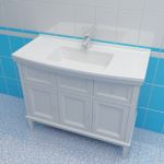 Sink cabinet 3d-model Caprigo Jardin 100 W