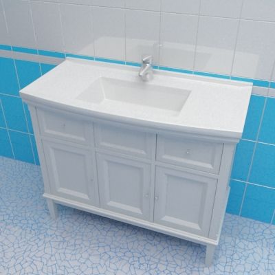 Sink cabinet 3d-model Caprigo Jardin 100 W