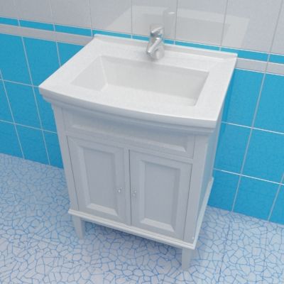 Sink cabinet 3d-model Caprigo Jardin 60 W