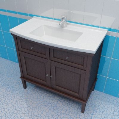 Sink cabinet 3d-model Caprigo Jardin 90 B