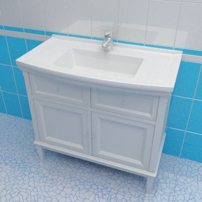 Sink cabinet 3d-model Caprigo Jardin 90 W