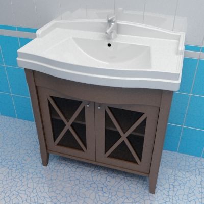 Sink cabinet 3d-model Caprigo Napoli 80 B