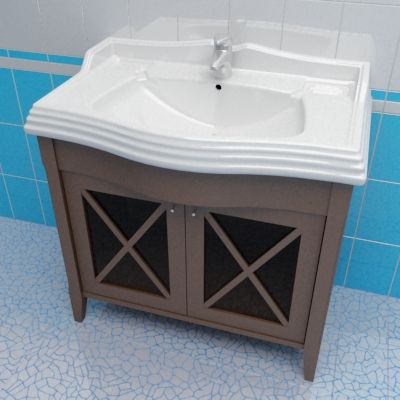 Sink cabinet 3d-model Caprigo Napoli 90 B