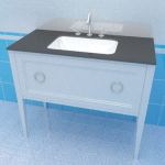 Sink cabinet 3d-model KM Pl-Classic 100x48x85