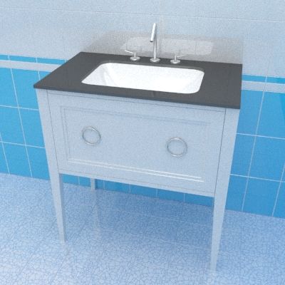 Sink cabinet 3d-model KM Pl-Classic 80x48x85