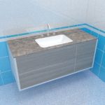 Sink cabinet 3d-model KM Pl-Modern 120x48 Oak