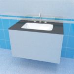 Sink cabinet 3d-model KM Pl-Modern 80x48 B2