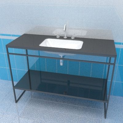 Sink cabinet 3d-model KM Pl-Next 120x48 F