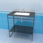 Sink cabinet 3d-model KM Pl-Next 80x48 F