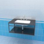 Sink cabinet 3d-model KM Pl-Next 80x48 W