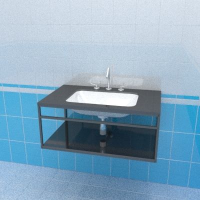 Sink cabinet 3d-model KM Pl-Next 80x48 W