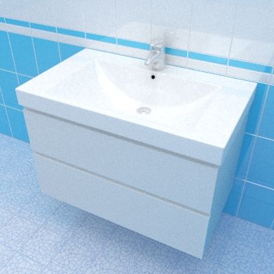 Sink cabinet 3d-model Kerama marazzi CUBO 80x47x54