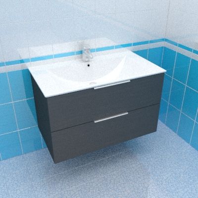 Sink cabinet 3d-model Kerama marazzi PIANO 85x45x52 Br