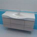 Sink cabinet 3d-model Laufen Palace 120x37x46 O