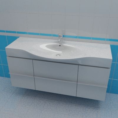 Sink cabinet 3d-model Laufen Palace 120x37x46 W