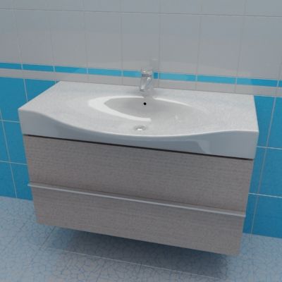 Sink cabinet 3d-model Laufen Palace 90x37x46 O