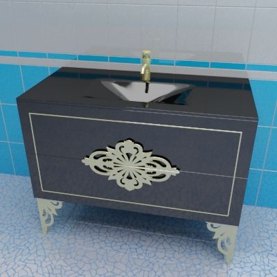 Sink cabinet 3d-model Marsan Christine 100x50 G-B