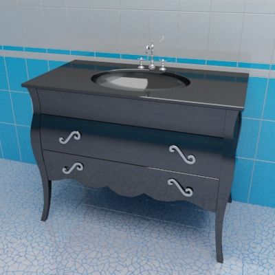 Sink cabinet 3d-model Marsan Dianne 105x56 Bl-G