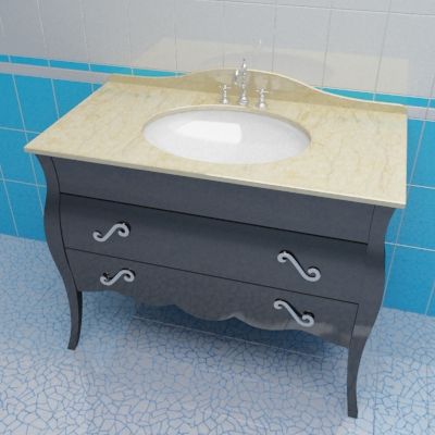 Sink cabinet 3d-model Marsan Dianne 105x56 Bl-M