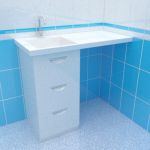 Sink cabinet 3d-model Misty Cuba 105x50x90 L 3b