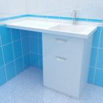 Sink cabinet 3d-model Misty Cuba 120x50x90 R 2b