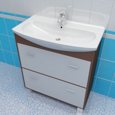 Sink cabinet 3d-model Norta Classic wenge 75x35x80