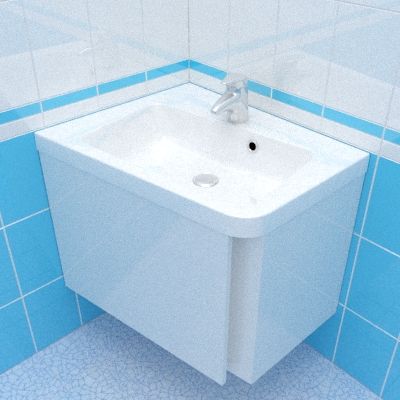 Sink cabinet 3d-model Ravak 10-degrees 65x53x50 L