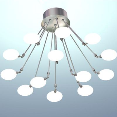 Chandelier high-tech 3D object TUBE