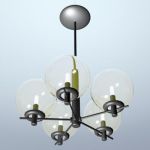 Chandelier in a modern style 3D object Metalspot Tavolo Dea 5