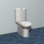 Modern oval toilet 3D model ToiletBowl06