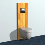 Toilet in a modern style CAD 3D - model symbol ToiletBowl08