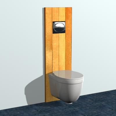 Toilet in a modern style CAD 3D - model symbol ToiletBowl08