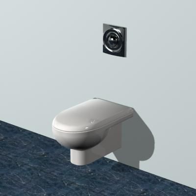 3D - model minimalist toilet  ToiletBowl10