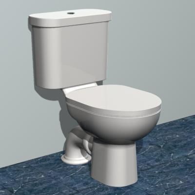 Oval toilet Minimalism 3D model ToiletBowl13