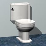 Toilet in the classical style 3D object ToiletBowl18