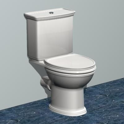 Toilet in the classical style 3D object ToiletBowl21