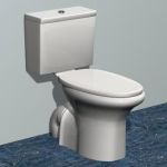 Toilet in the Art Nouveau style 3D object ToiletBowl26