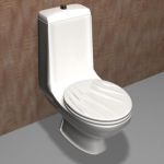 Toilet in the Art Nouveau style 3D model ToiletBowl28