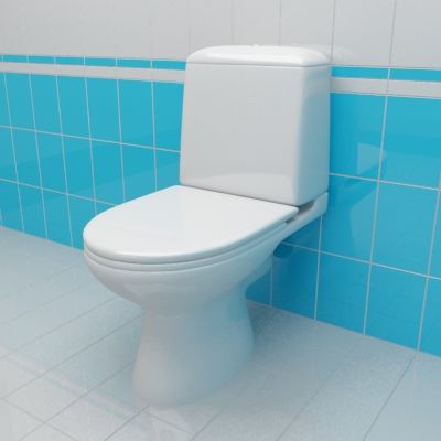 Toilet 3d-model Santek Caesar 37x66