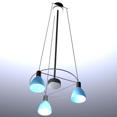 Chandelier high-tech Italy 3D model Aureliano Toso murano 1938 Up and Down 3