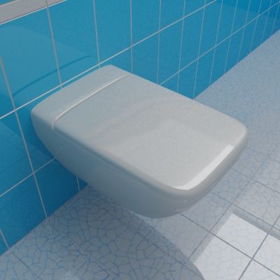 WC pan 3d-model Laufen Palace 56x36