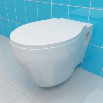 WC pan 3d-model Vitra Sunrise 55x35