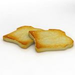 A piece of bread 3D - model