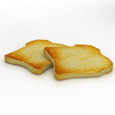 A_piece_of_bread 3D - model