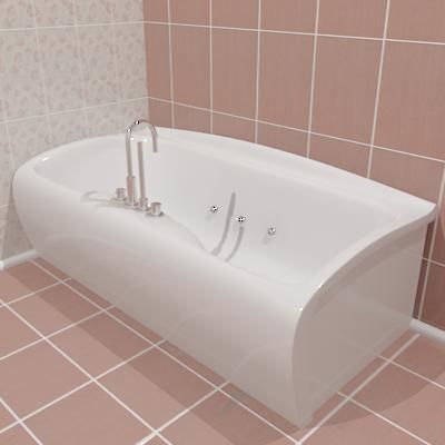 Bathtub 04 3D - model 200x100x60