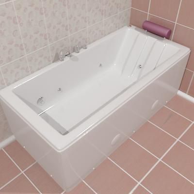 Bathtub 3D - model 15 170x80x60