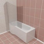 Bathtub L 09 3D - model 170x80x200